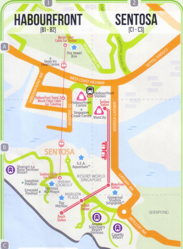 新加坡自助游攻略,sentosa-cable-car-map